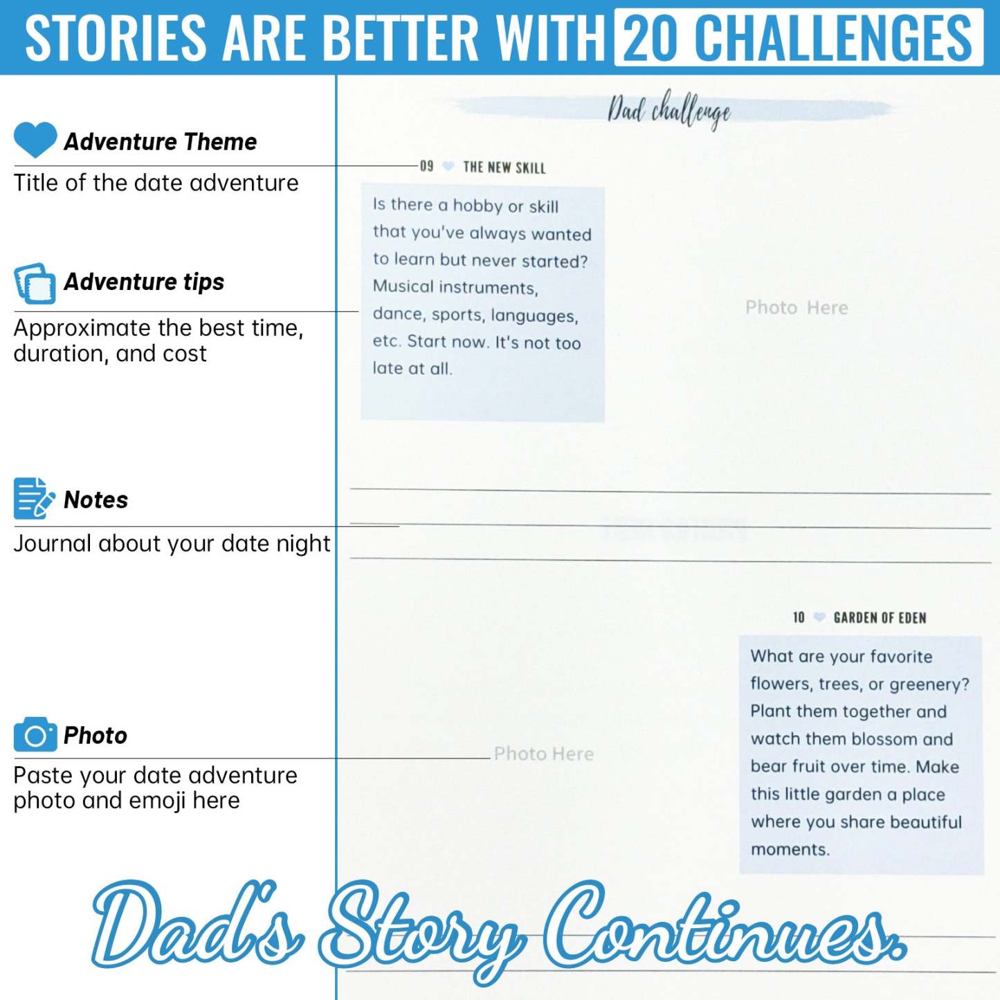 Write A Book About Your Story Dad I Want to Hear-6in1 Gift Set-Claire Custom