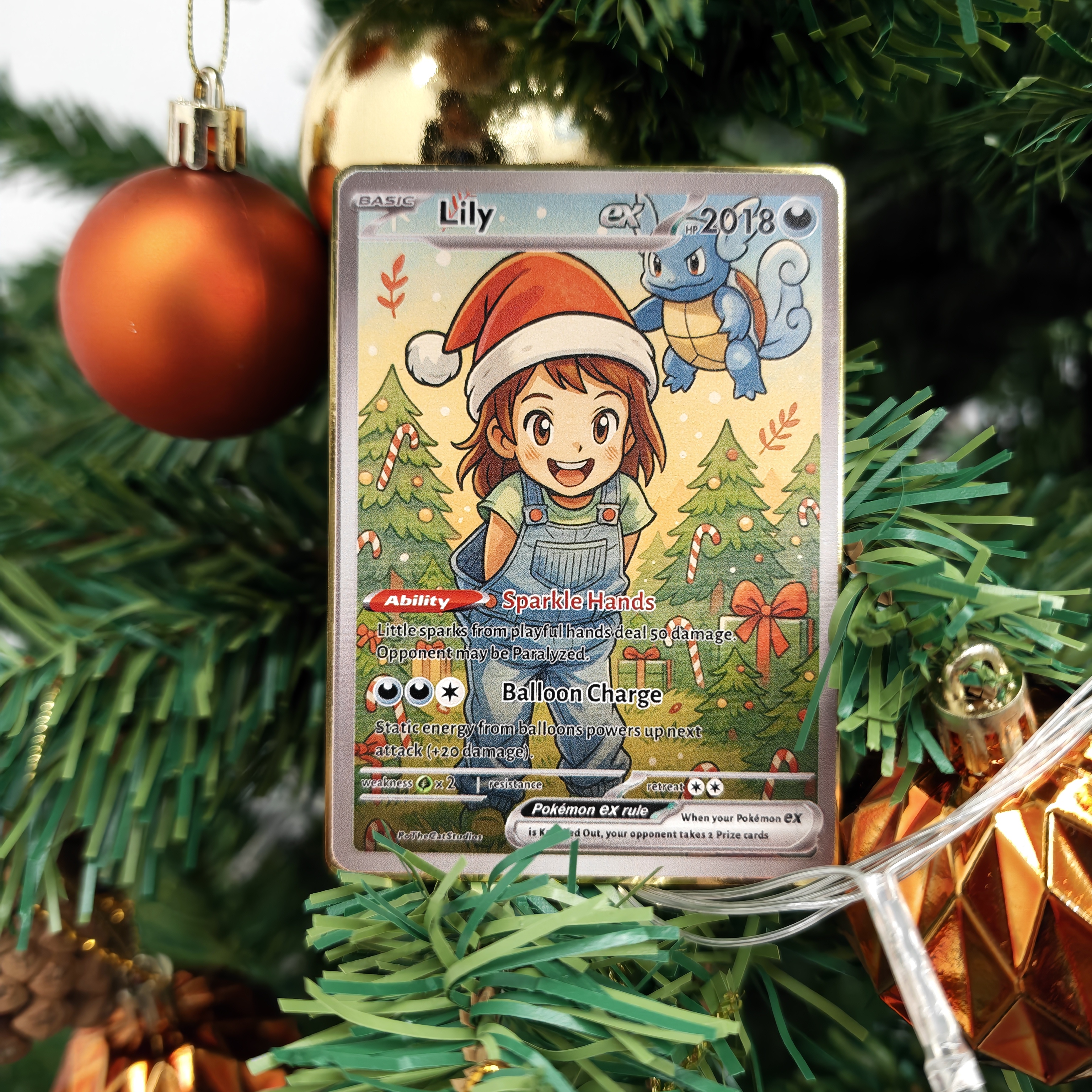 Custom Anime Kid Christmas Pokecard TCG V/Vmax/VSTAR/EX/GX Card
