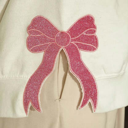 Personalized Mom Est. Year Sweatshirt with Side Bow - Heartfelt Gift for Mom & Grandma-Claire Custom