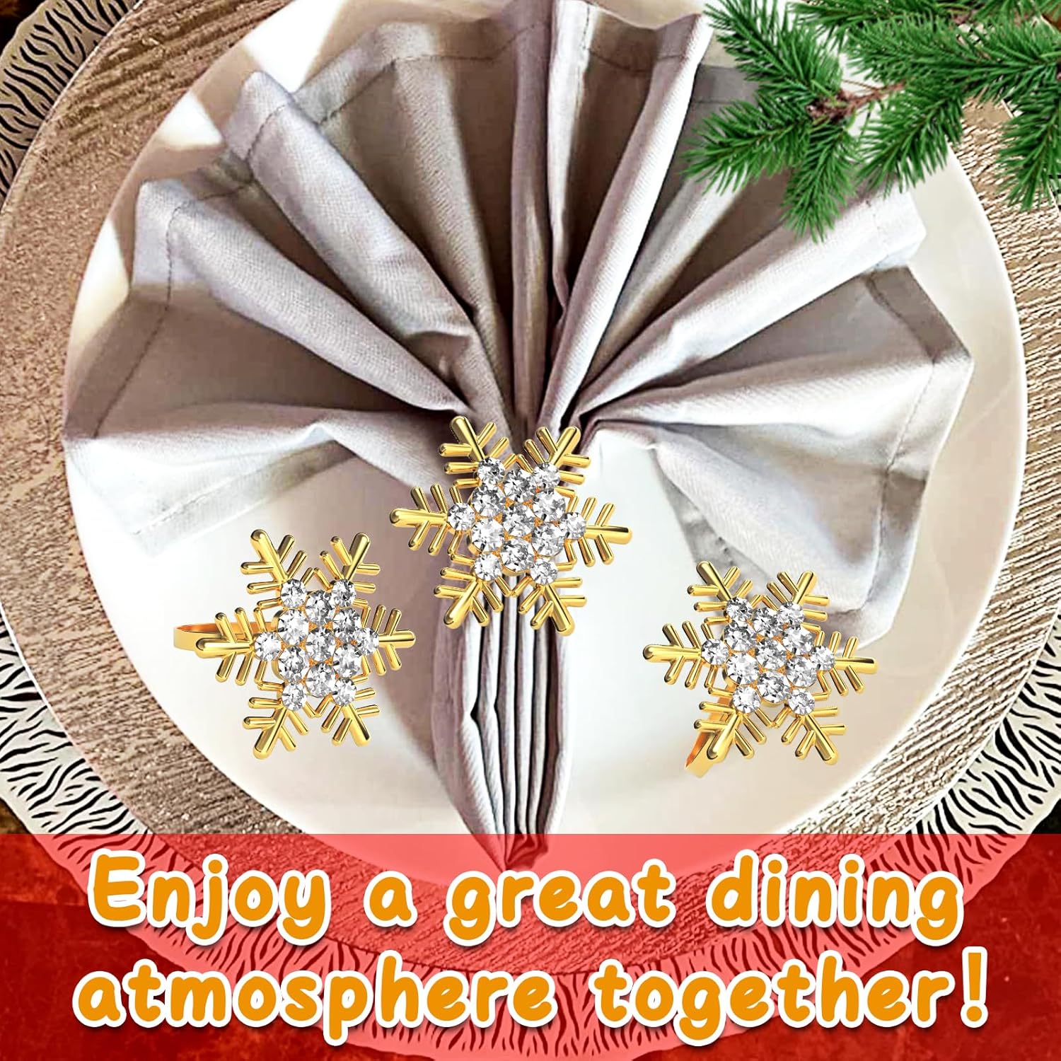 🎅Christmas Napkin Rings for Christmas Holiday Party❄️ Table Decoration🍽️-Claire Custom