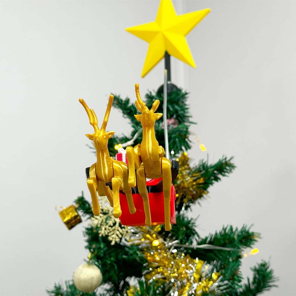 🌟3D Printed Tree Top Star Rotating Christmas Tree Decoration Plug-in-Claire Custom