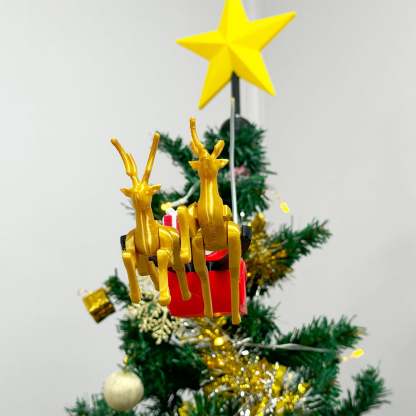 🌟3D Printed Tree Top Star Rotating Christmas Tree Decoration Plug-in-Claire Custom