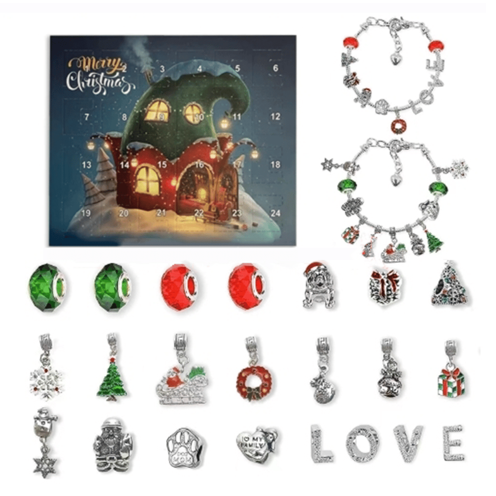 DIY 24 Days Christmas Countdown Calendar Bracelets Set-Claire Custom