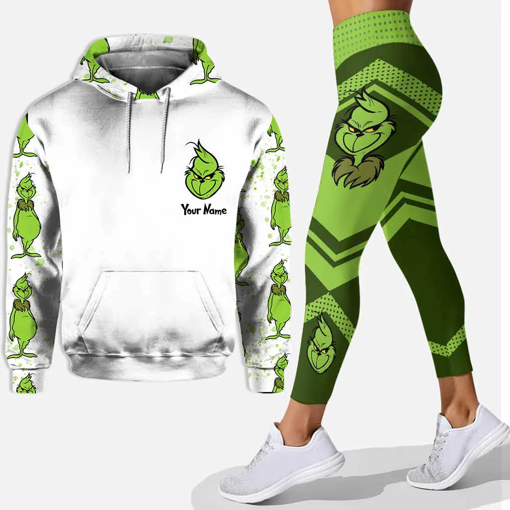 Grch Green Monster Rock Paper Scissors I Win - Personalized Hoodie And Leggings-Claire Custom