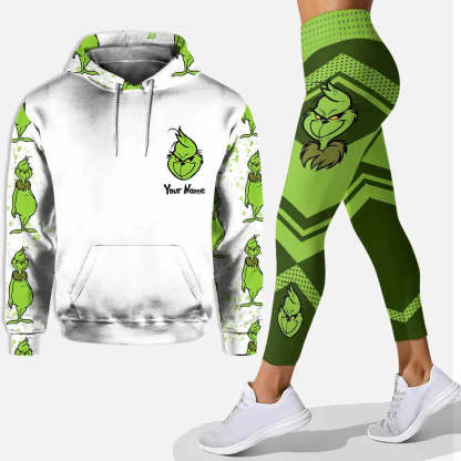 Grch Green Monster Rock Paper Scissors I Win - Personalized Hoodie And Leggings-Claire Custom