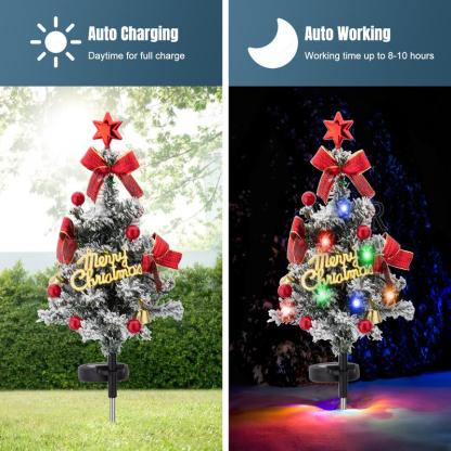 🎄Solar Christmas Tree Stake Lights-Claire Custom