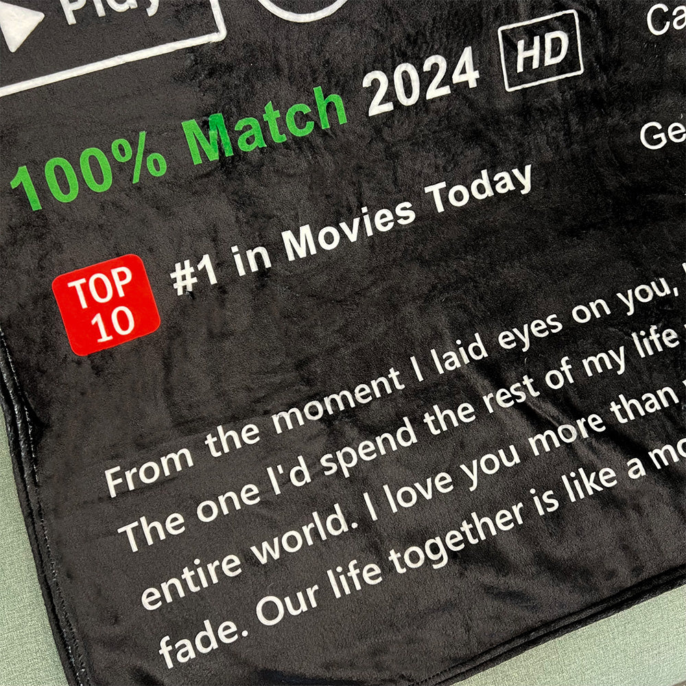 50%OFF⭐️Custom LOVEFLIX Movie Photo Blanket with Your Love Story-Claire Custom