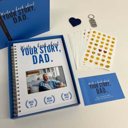 Write A Book About Your Story Dad I Want to Hear-6in1 Gift Set-Claire Custom