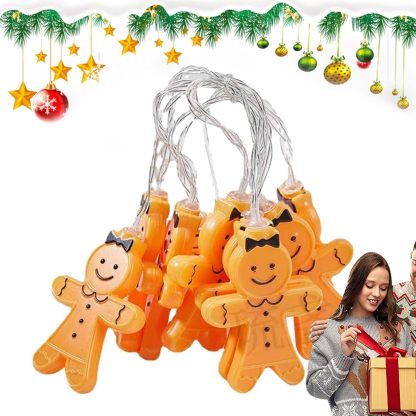 Gingerbread Man String Lights🌟Holiday Atmosphere Gifts🎁Christmas LED Lights-Claire Custom