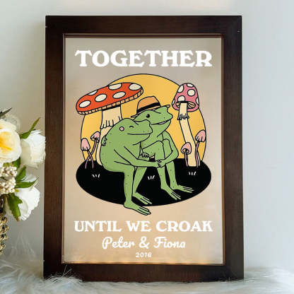 50%OFF⭐️Personalized Frog Illustration LED Light Together Until We Croak Style 3-Claire Custom