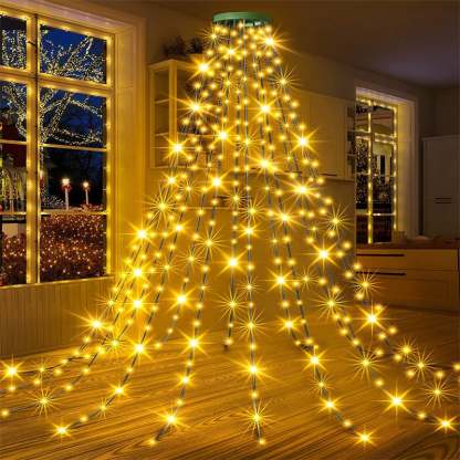 🎄Christmas Tree Waterfall Lights with Ring-Claire Custom
