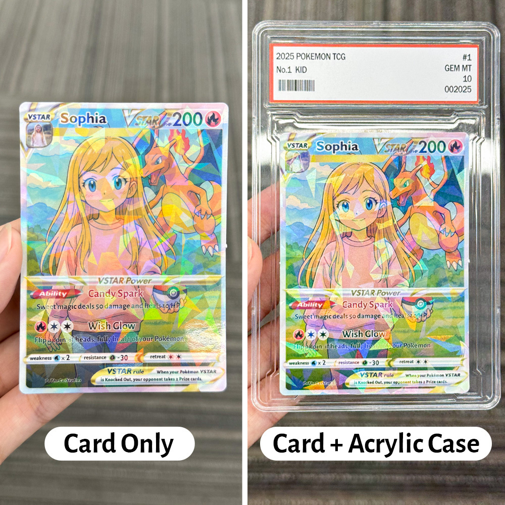 Custom Anime Kid Pokecard TCG V/Vmax/VSTAR/EX/GX Card