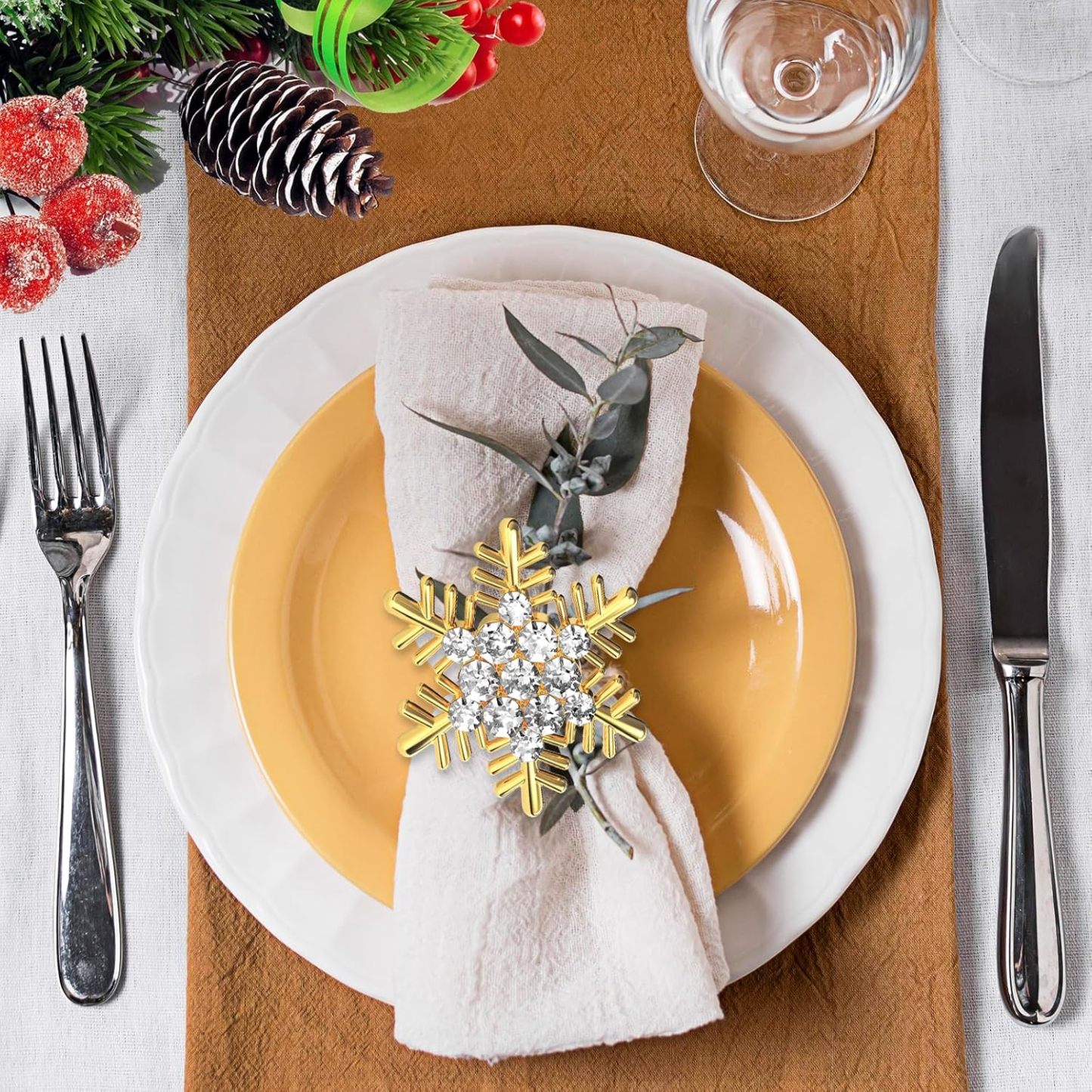 🎅Christmas Napkin Rings for Christmas Holiday Party❄️ Table Decoration🍽️-Claire Custom