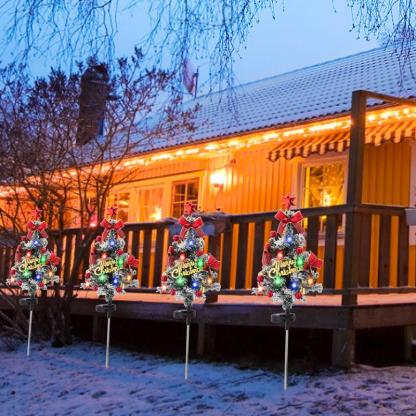 🎄Solar Christmas Tree Stake Lights-Claire Custom