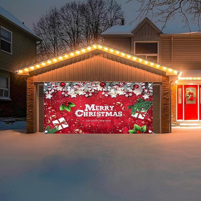 🎄 Christmas  Reusable Garage Door Decoration-Claire Custom