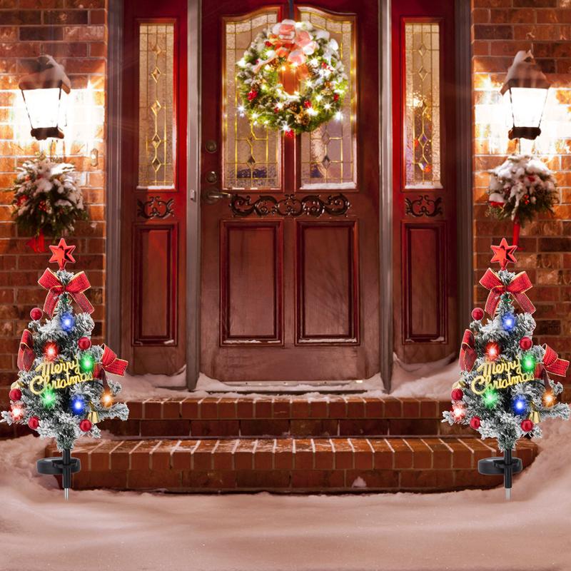 🎄Solar Christmas Tree Stake Lights-Claire Custom