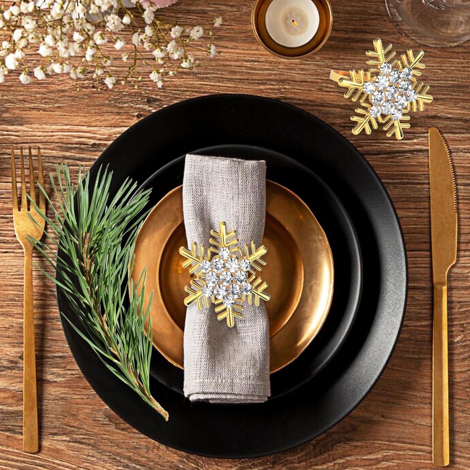 🎅Christmas Napkin Rings for Christmas Holiday Party❄️ Table Decoration🍽️-Claire Custom