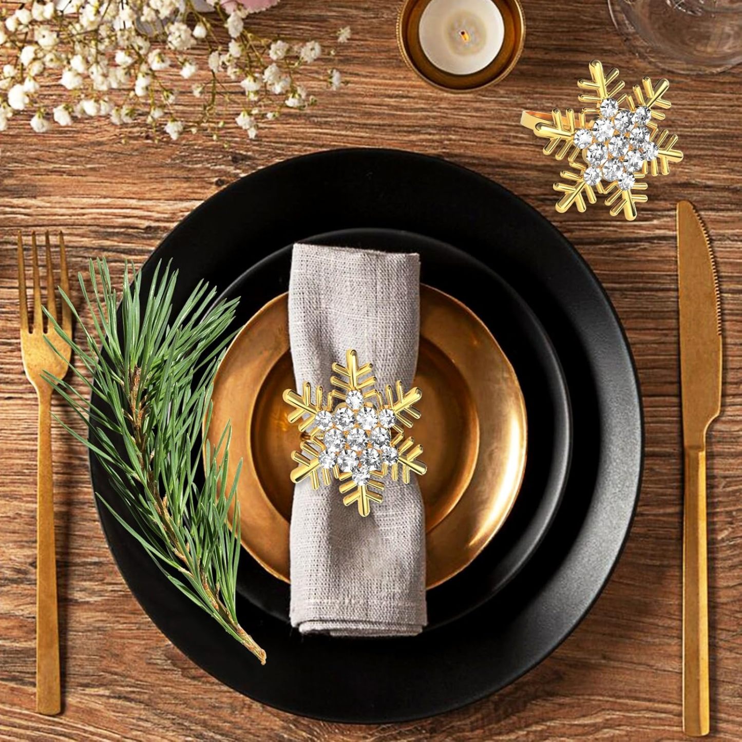 🎅Christmas Napkin Rings for Christmas Holiday Party❄️ Table Decoration🍽️-Claire Custom