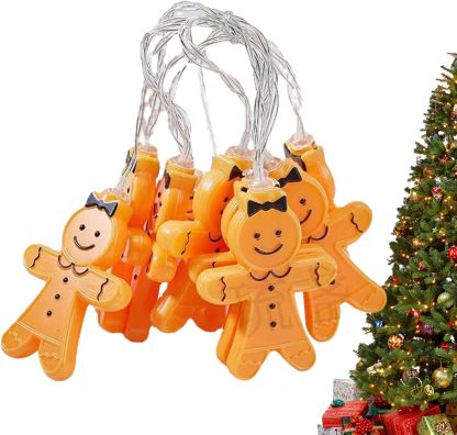 Gingerbread Man String Lights🌟Holiday Atmosphere Gifts🎁Christmas LED Lights-Claire Custom
