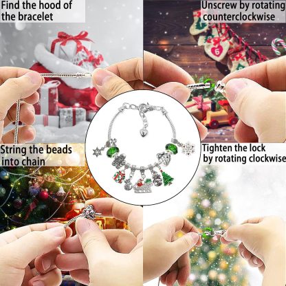 24 Pcs DIY Christmas Advent Calendar Bracelets Set-Claire Custom