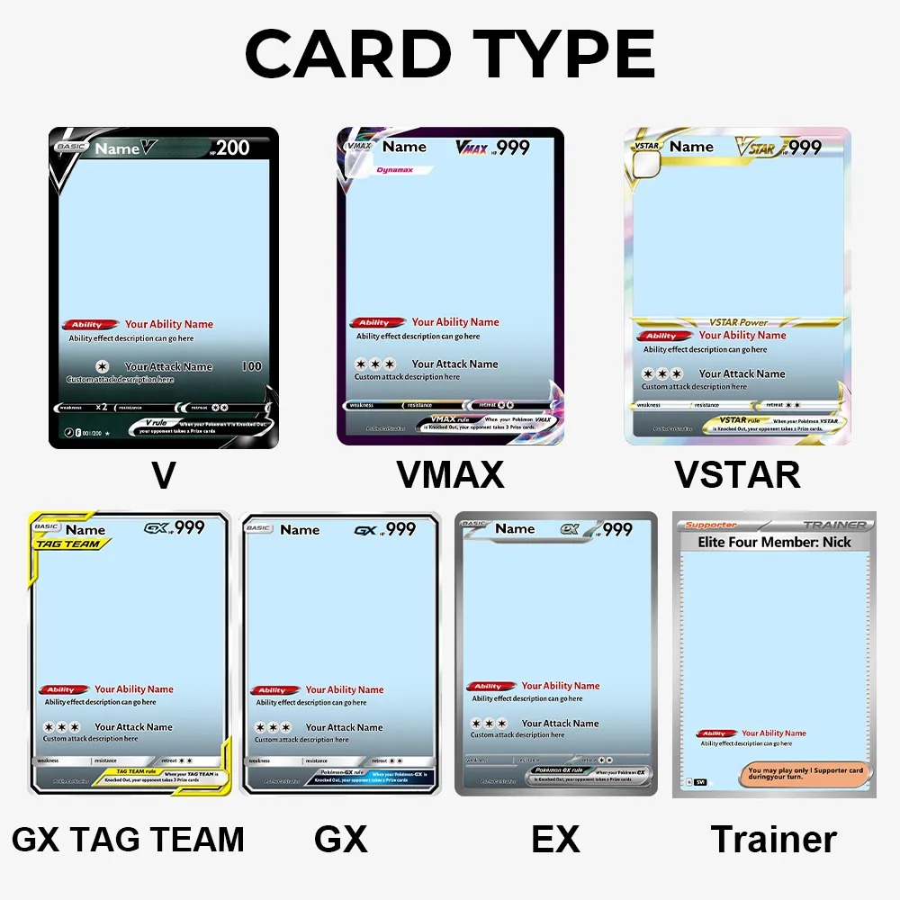 Custom Anime Couples Christmas Pokecard TCG V/Vmax/VSTAR/EX/GX Card