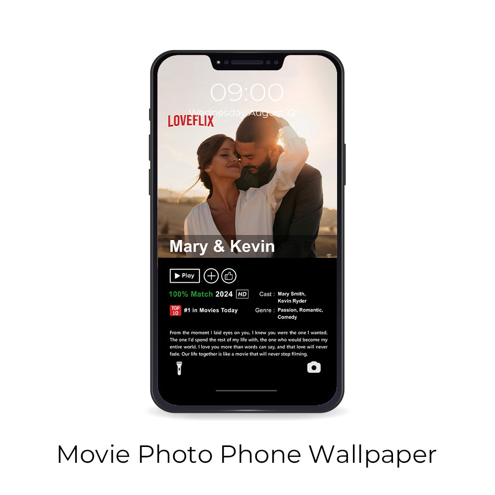 50%OFF⭐️Custom LOVEFLIX Movie Photo Blanket with Your Love Story-Claire Custom