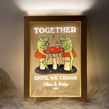 50%OFF⭐️Personalized Frog Illustration LED Light Together Until We Croak Style 1-Claire Custom