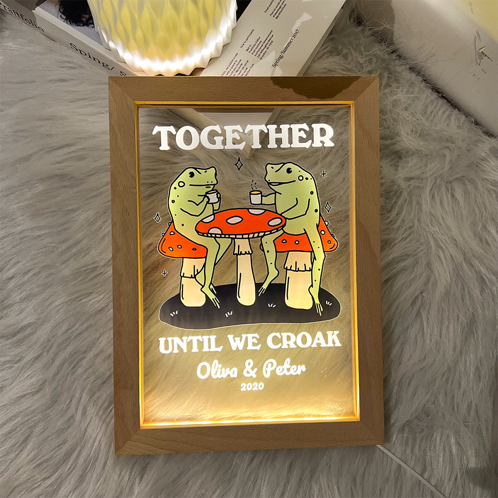 50%OFF⭐️Personalized Frog Illustration LED Light Together Until We Croak Style 1-Claire Custom