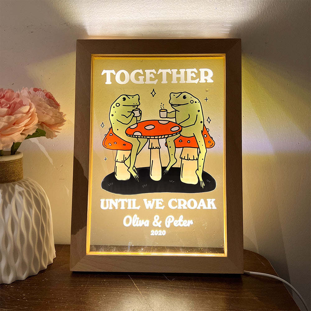 50%OFF⭐️Personalized Frog Illustration LED Light Together Until We Croak Style 1-Claire Custom