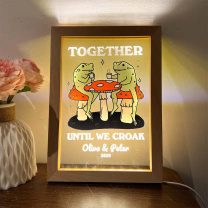 50%OFF⭐️Personalized Frog Illustration LED Light Together Until We Croak Style 1-Claire Custom