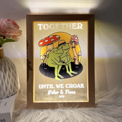50%OFF⭐️Personalized Frog Illustration LED Light Together Until We Croak Style 3-Claire Custom