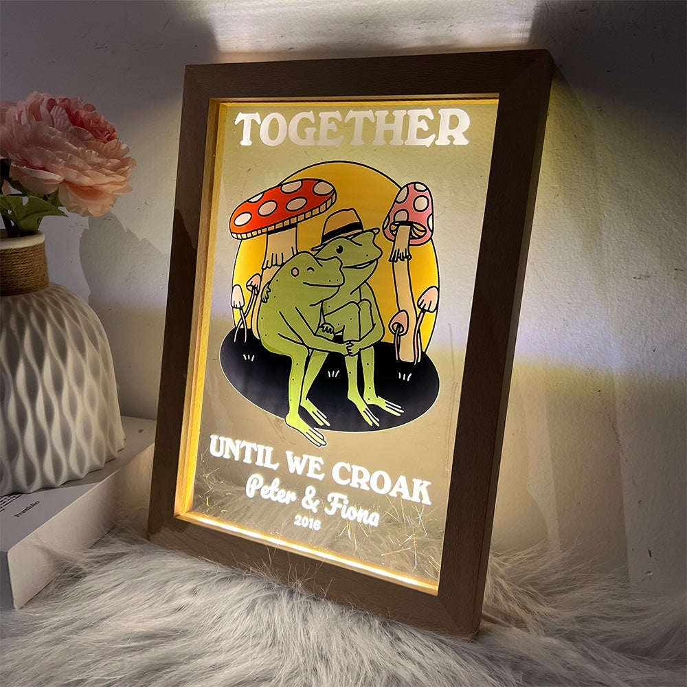 50%OFF⭐️Personalized Frog Illustration LED Light Together Until We Croak Style 3-Claire Custom