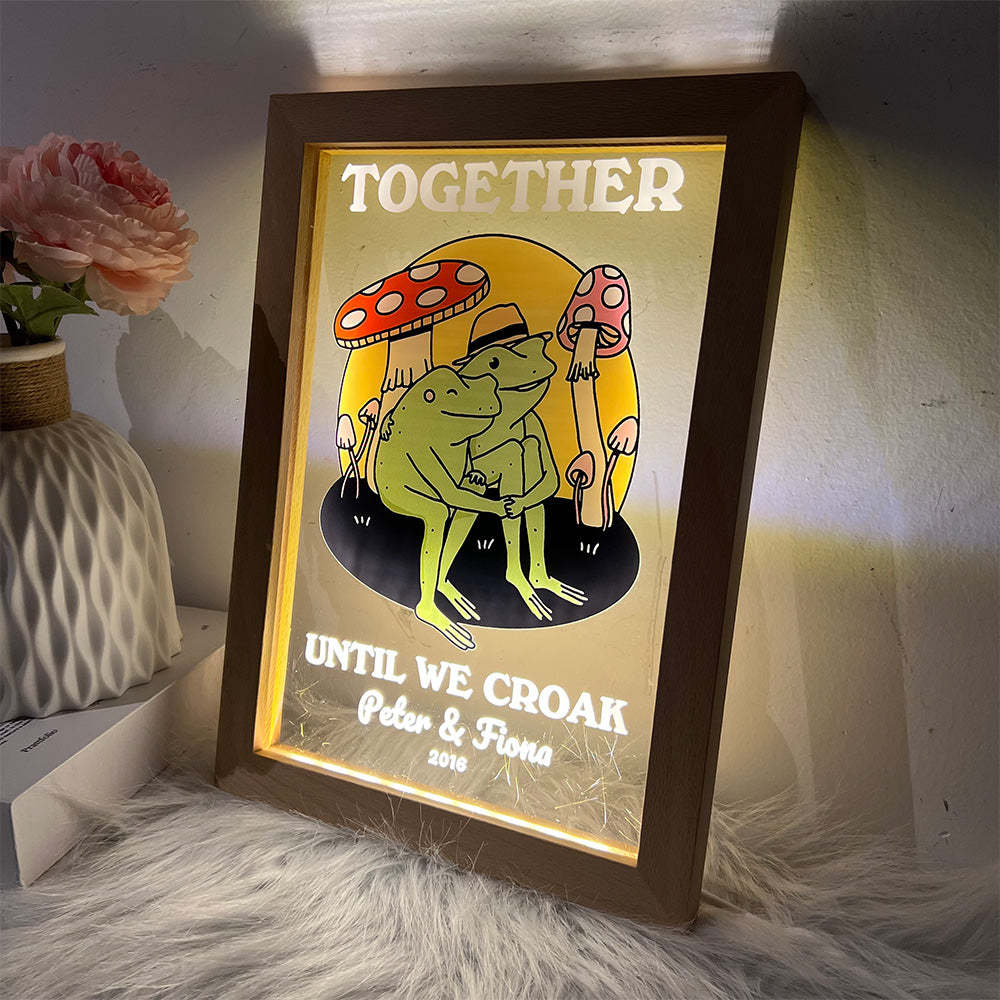 50%OFF⭐️Personalized Frog Illustration LED Light Together Until We Croak Style 3-Claire Custom