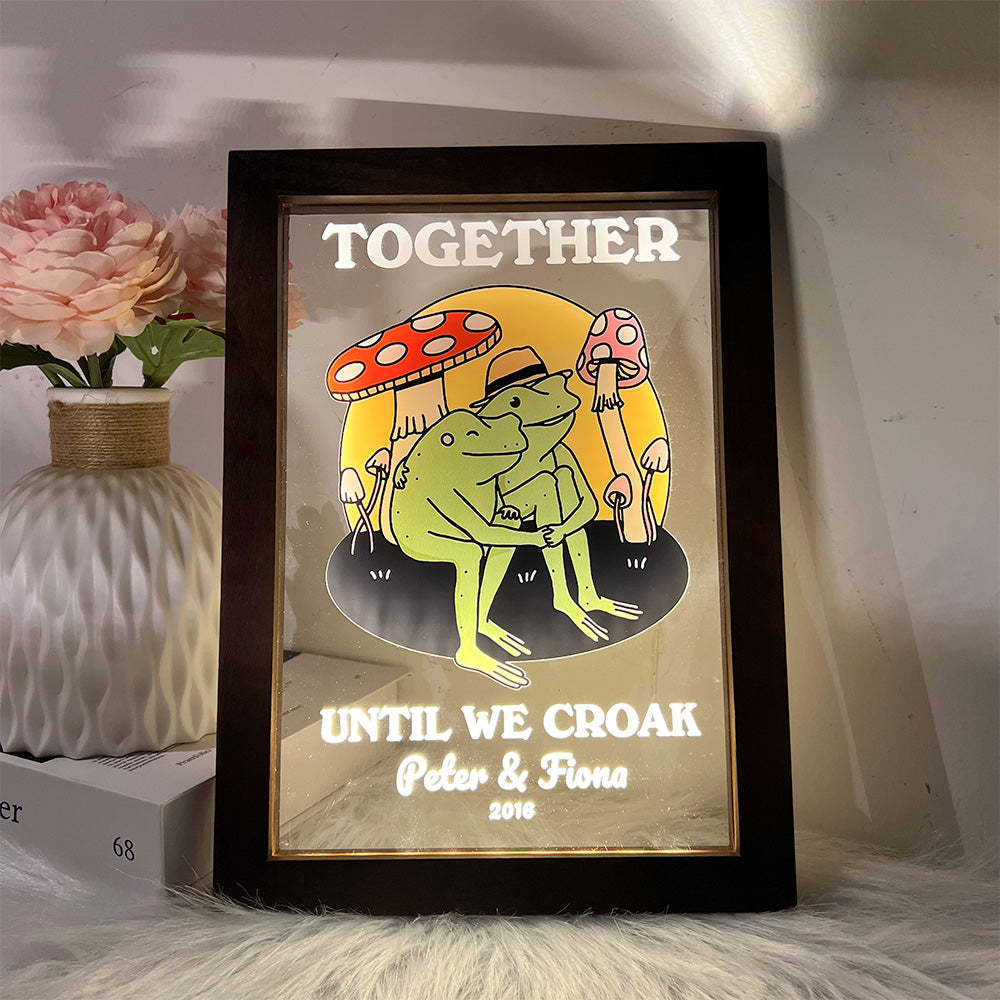 50%OFF⭐️Personalized Frog Illustration LED Light Together Until We Croak Style 3-Claire Custom