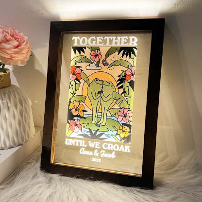 50%OFF⭐️Personalized Frog Illustration LED Light Together Until We Croak Style 4-Claire Custom