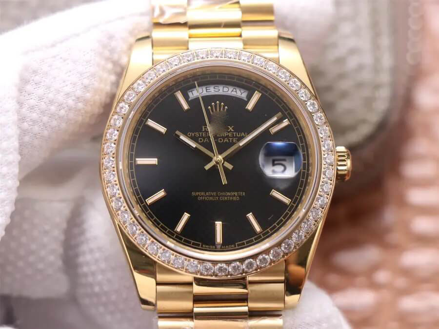 ROLEX DAY DATE 40MM EW FACTORY GOLD STRAP