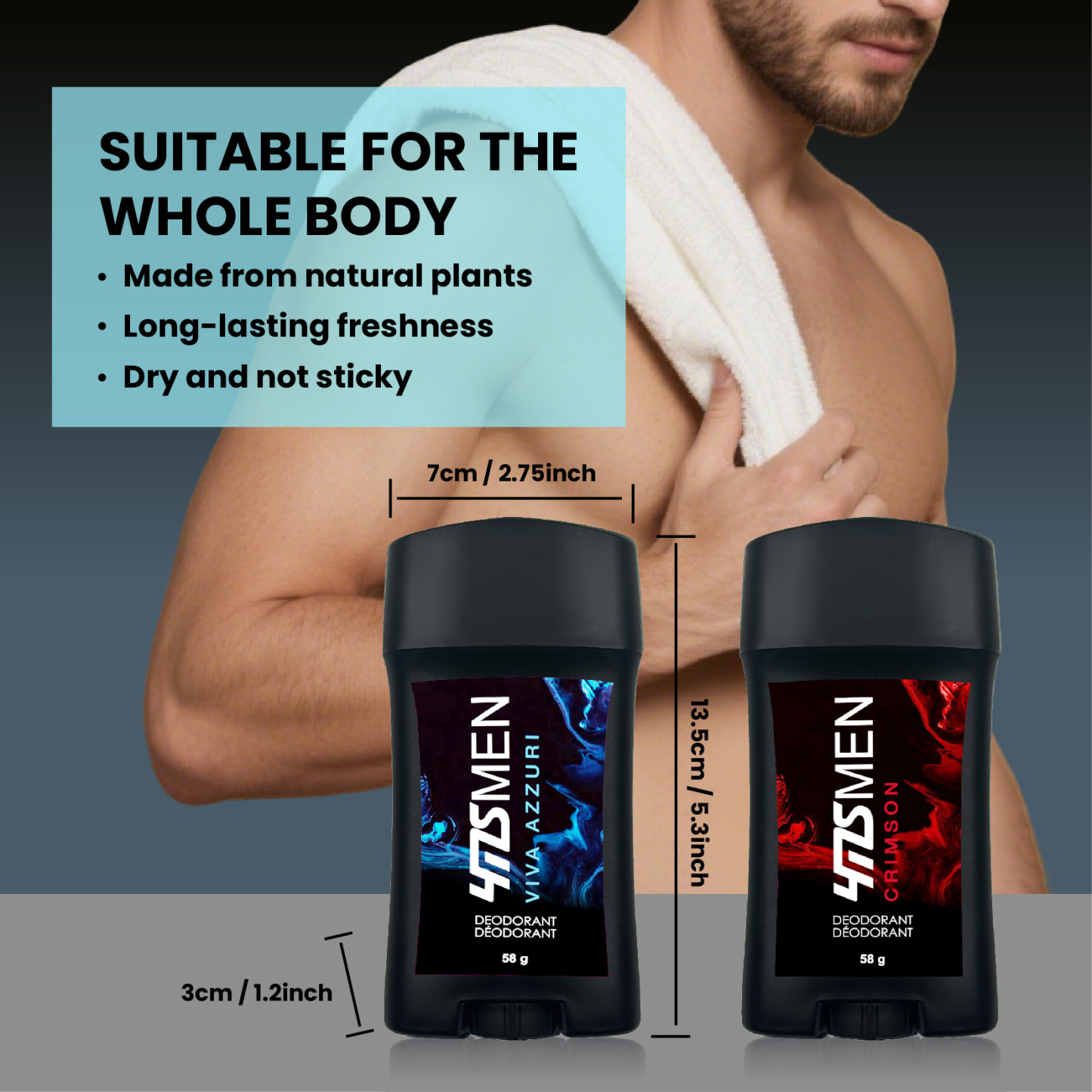 YMS Men Antiperspirant Deodorant Adventure Freshness and Odor Protection Deodorant for Men 2.05Oz, (Pack of 1) Woodsy, Stick