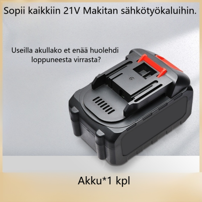 Litiumparistolla varustettu 21 V:n 4,0 Ah:n sähkökäyttöinen oksasaha, sähkösaha, puutarhatyökalun litiumparisto