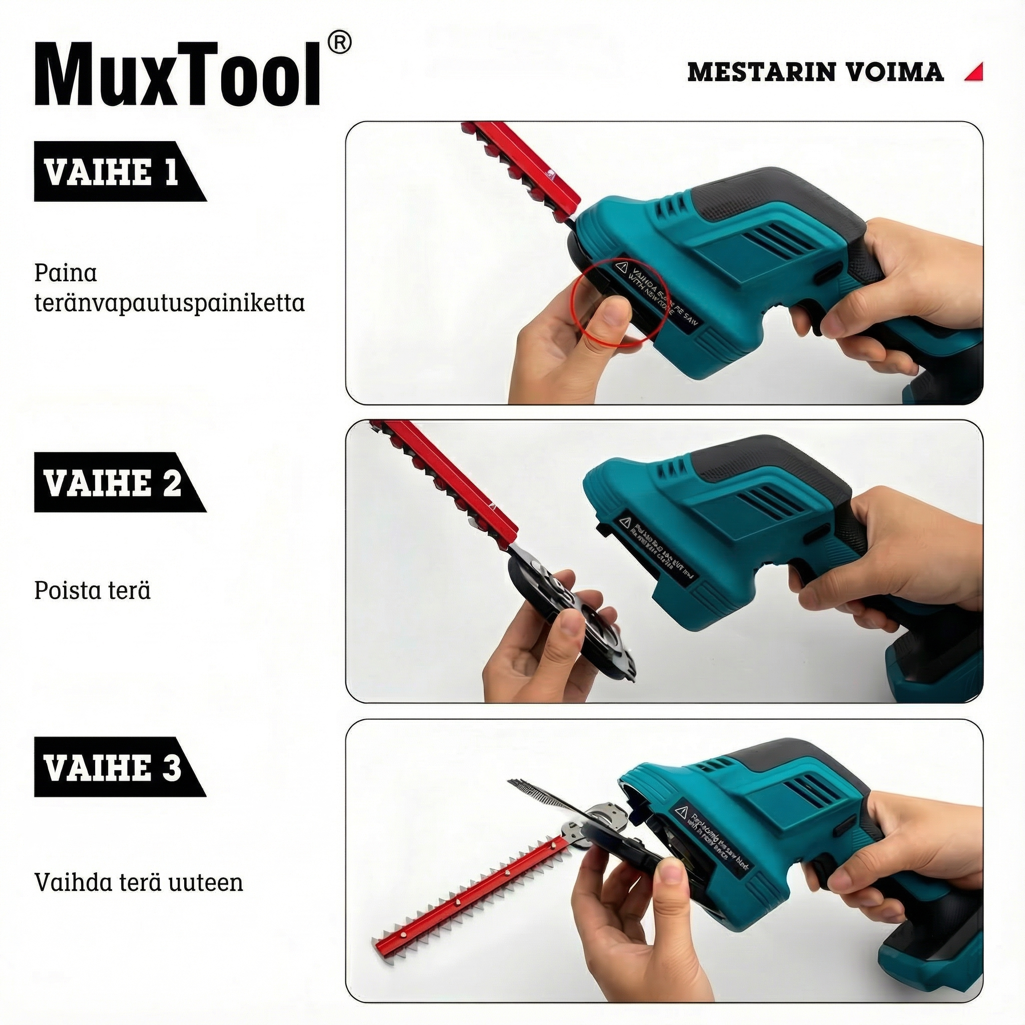 2‑in‑1 langaton ruohon- ja pensasleikkuri, 2 akkua – kevyt ja kompakti puutarhaleikkuri