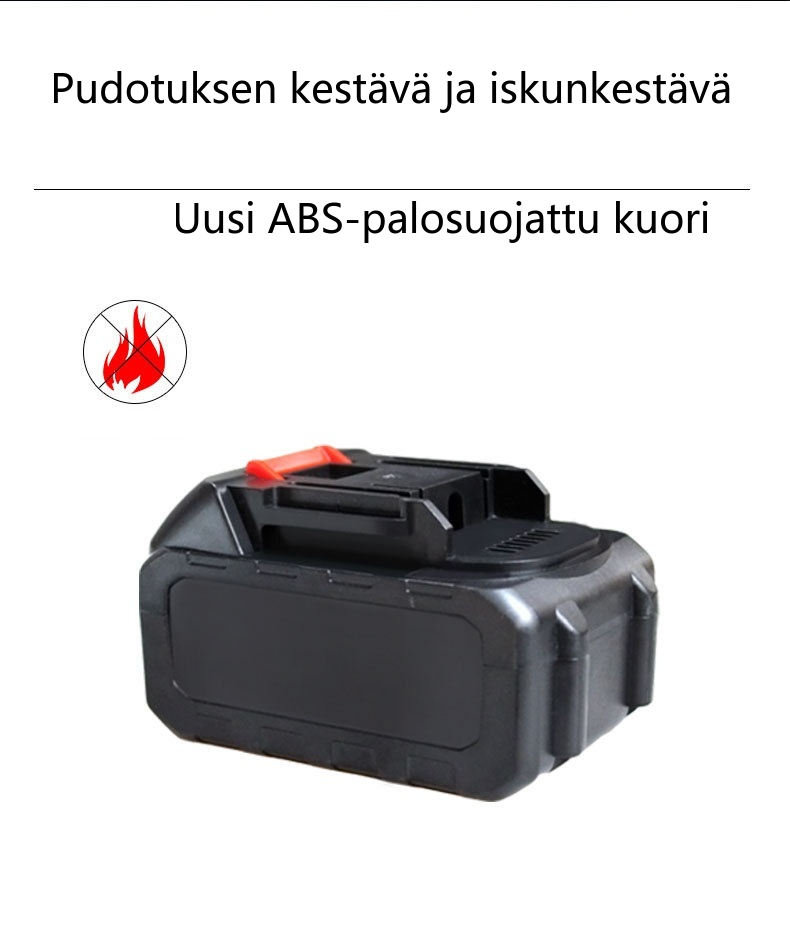 Litiumparistolla varustettu 21 V:n 4,0 Ah:n sähkökäyttöinen oksasaha, sähkösaha, puutarhatyökalun litiumparisto