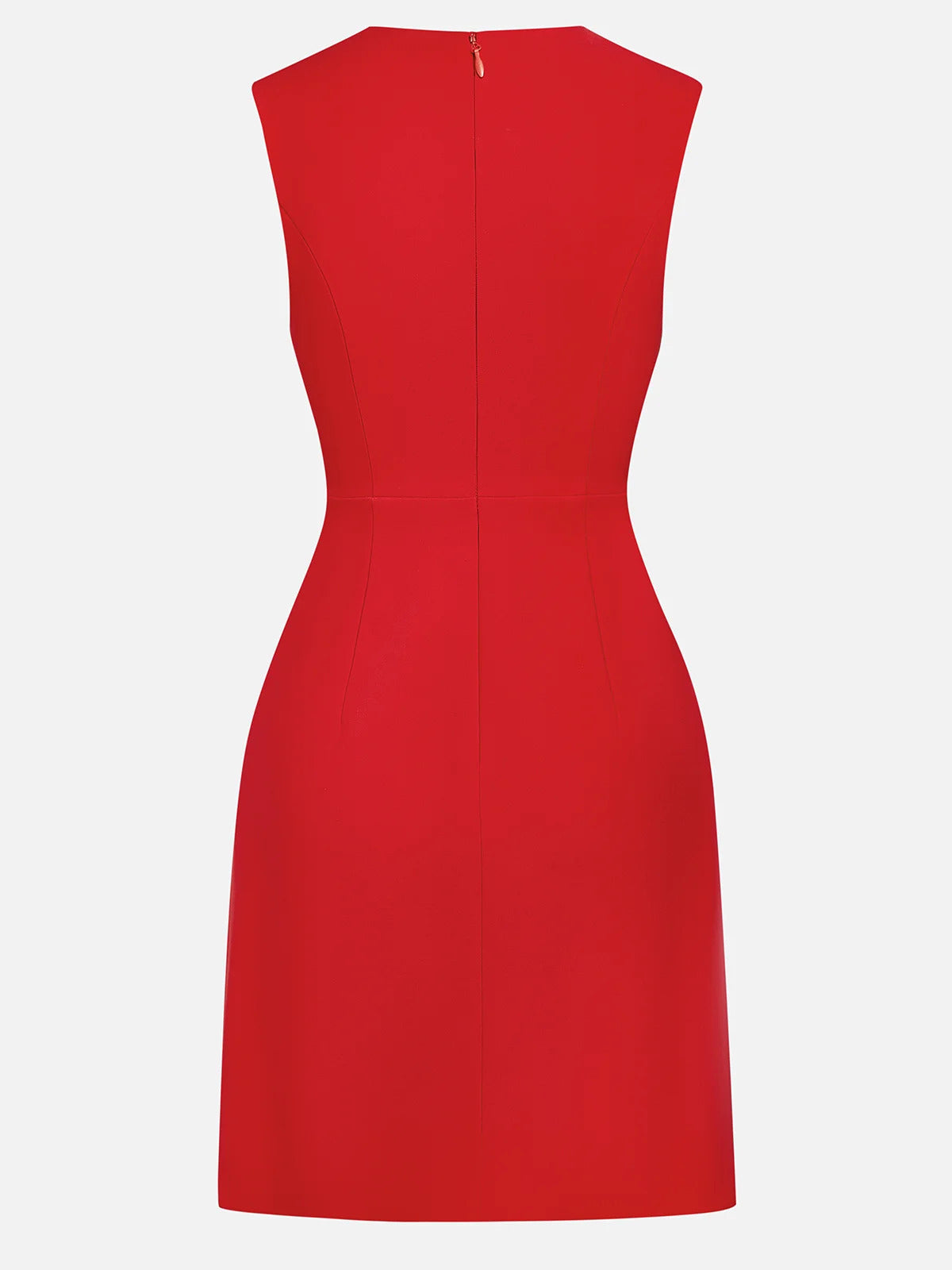 Red Butterfly Buckle Classic Crew Neck Sleeveless A-Line Mini Homecoming Dress