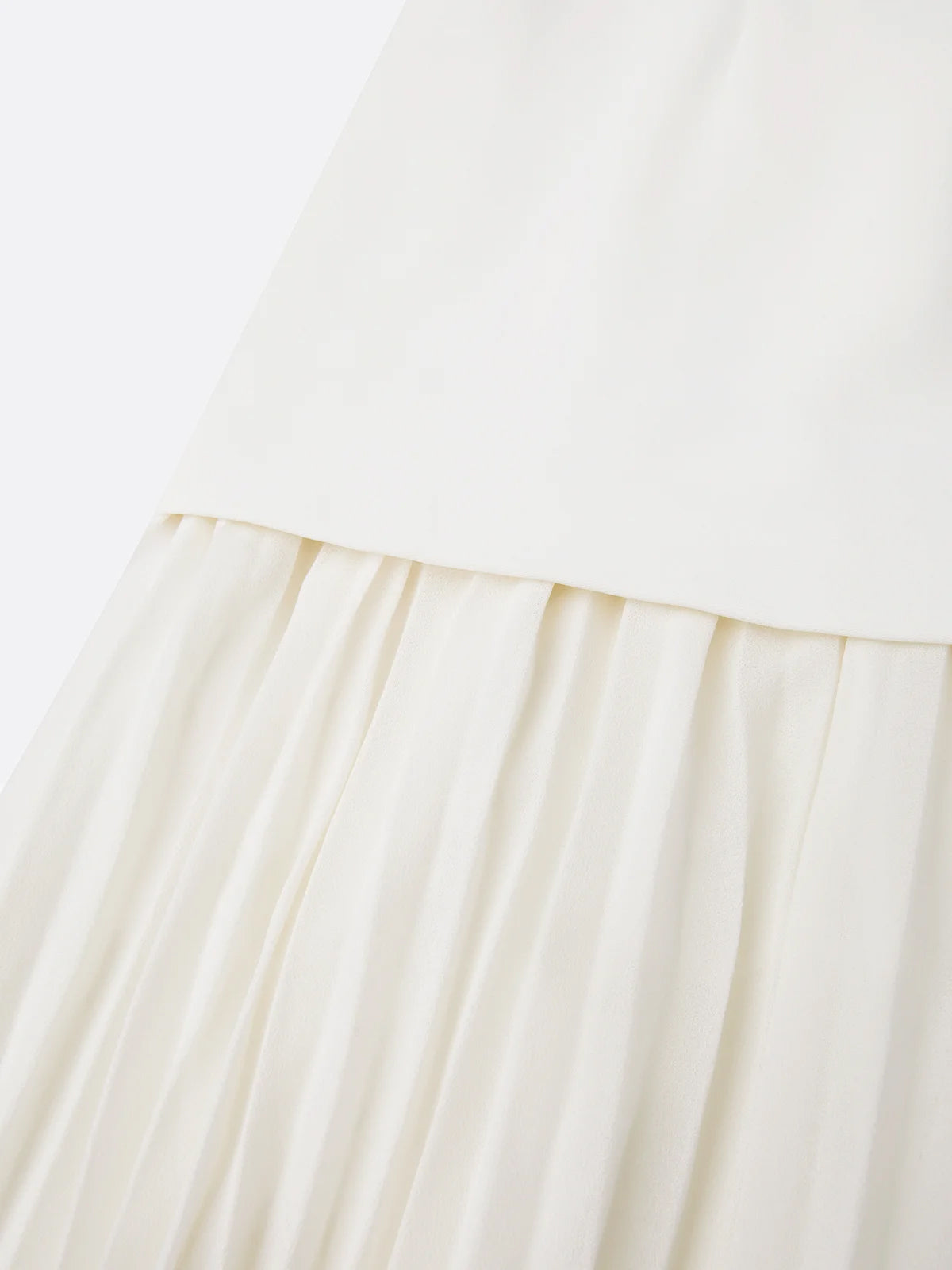White A Line Chiffon Round Neck Sleeveless Floor Length Dresses