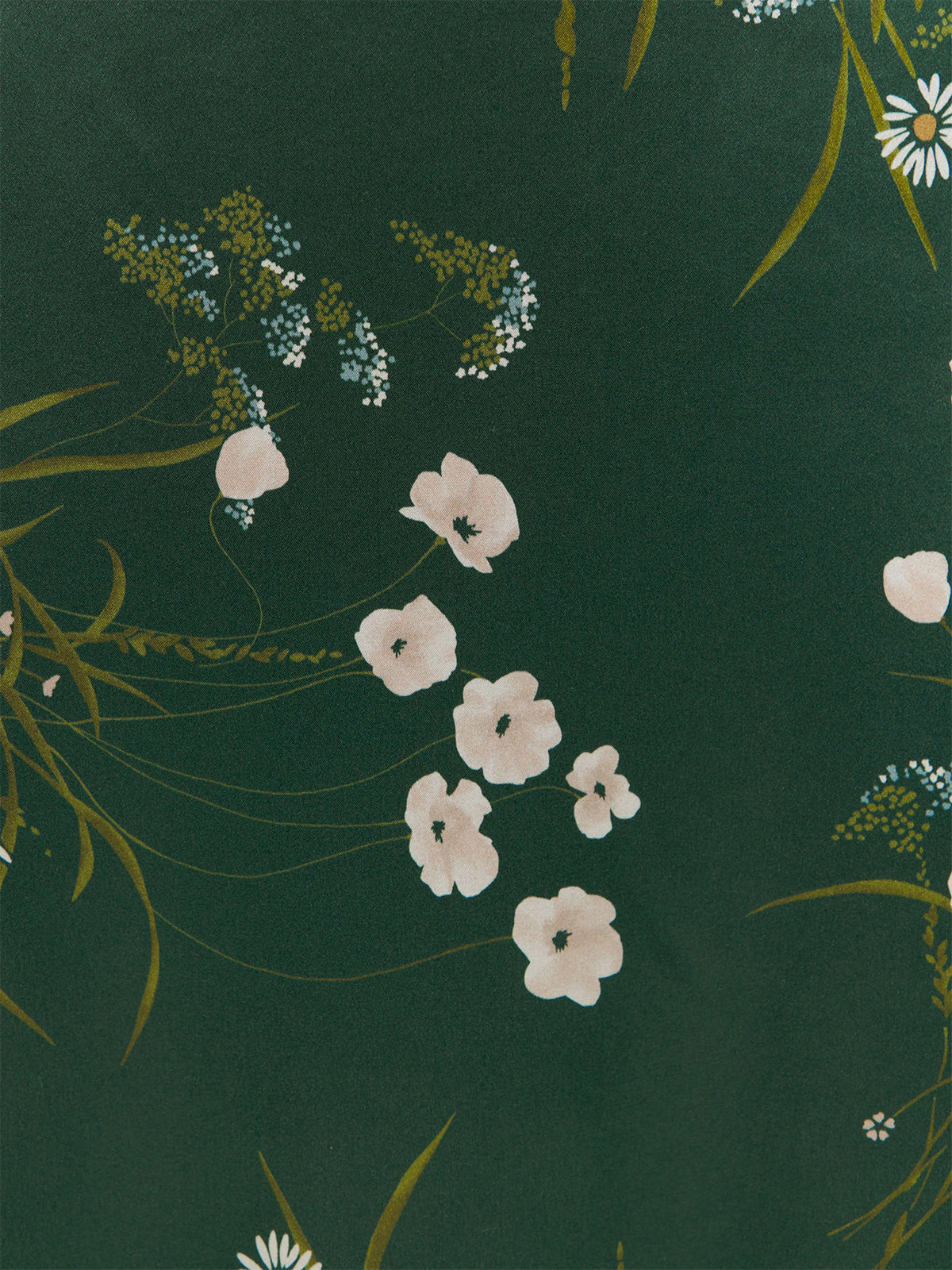 Green Floral Cap Sleeve Slit A Line Maxi Slit Dress