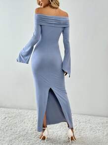 Off-shoulder Long-sleeved Sexy Maxi Dress