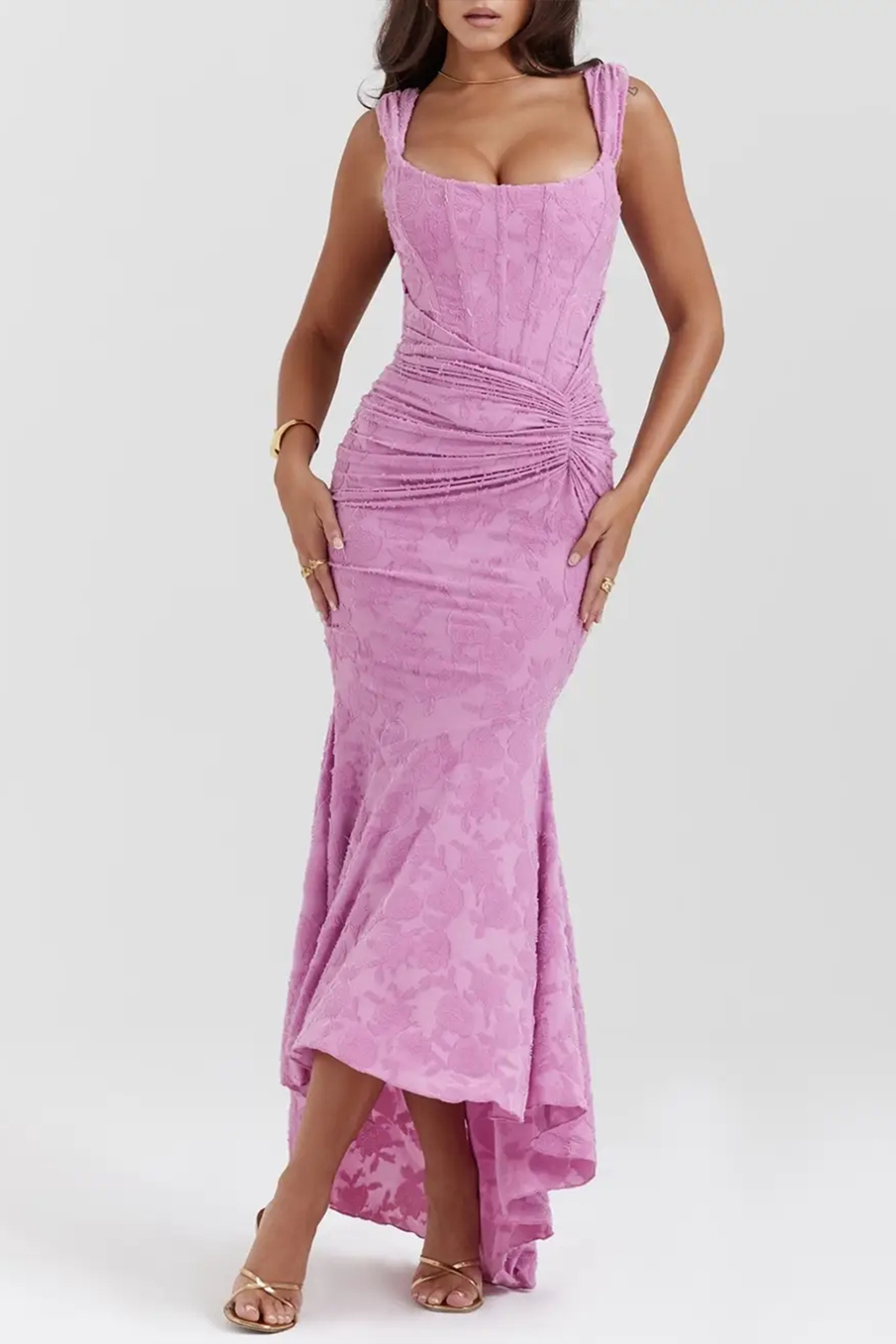 Blue bell floral maxi dress