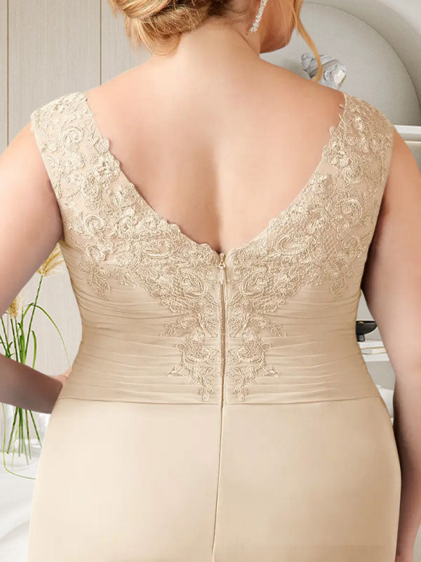 Champagne A-Line Sweetheart Neckline Pleated Mesh Dress