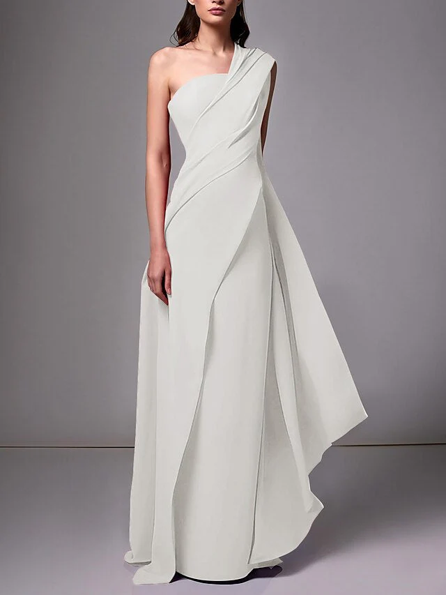 Sophisticated One-Shoulder Drape Evening Gown