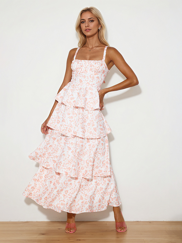Wedding Dress Pink Off-shoulder Irregular Long Dress