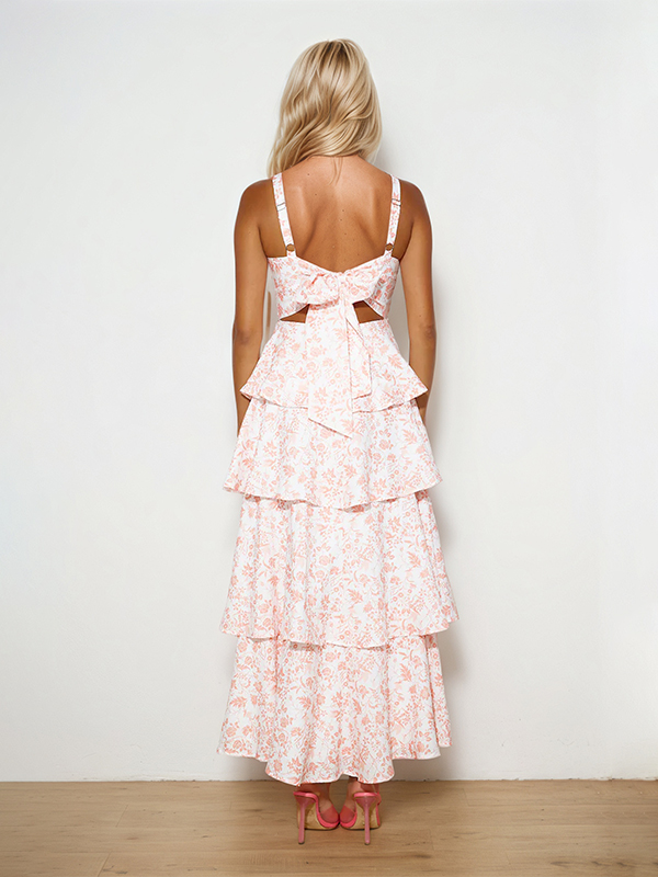 Wedding Dress Pink Off-shoulder Irregular Long Dress