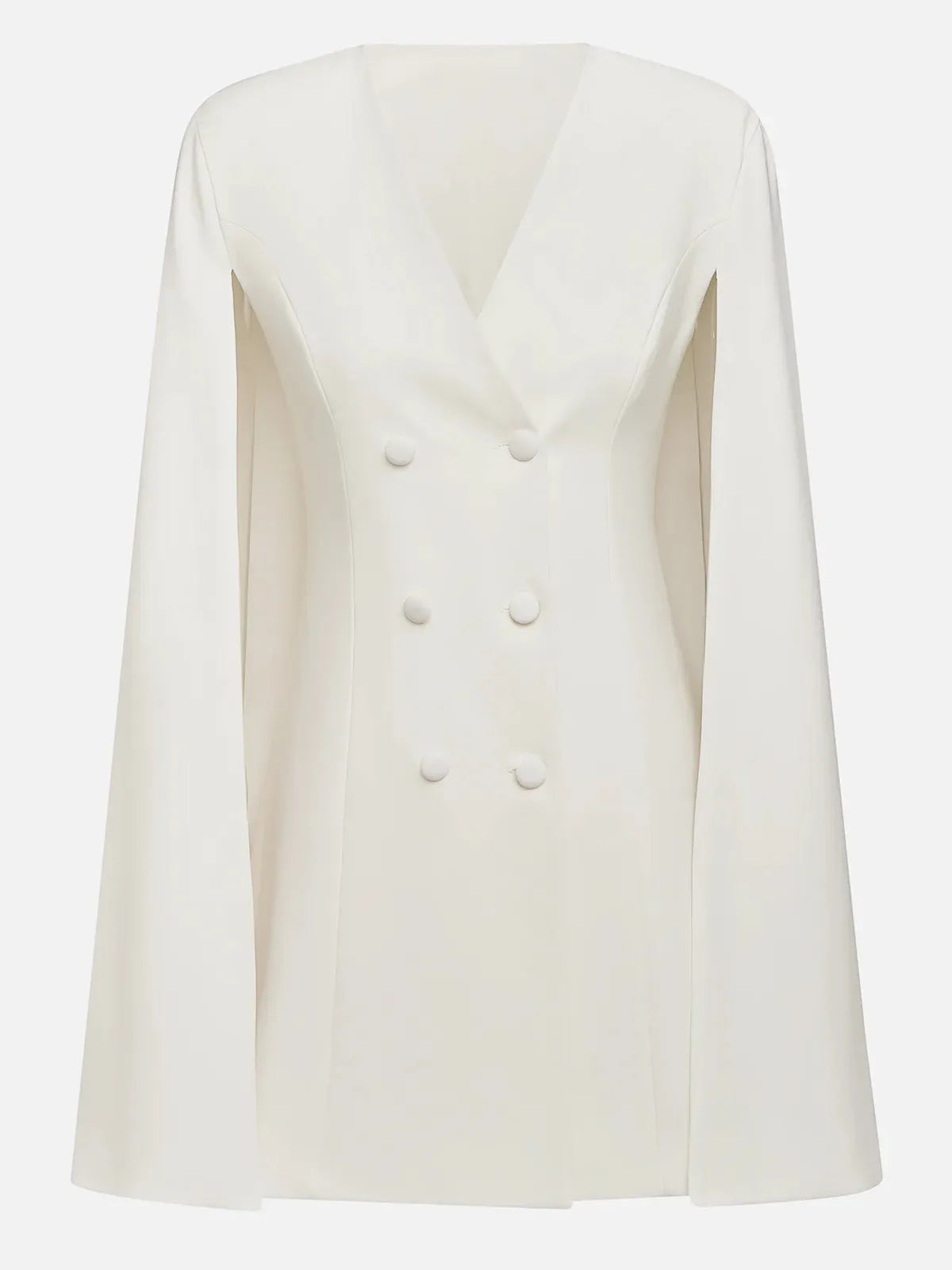 White Buckle Blazer V Neck Sleeveless A-Line Mini Homecoming Dress